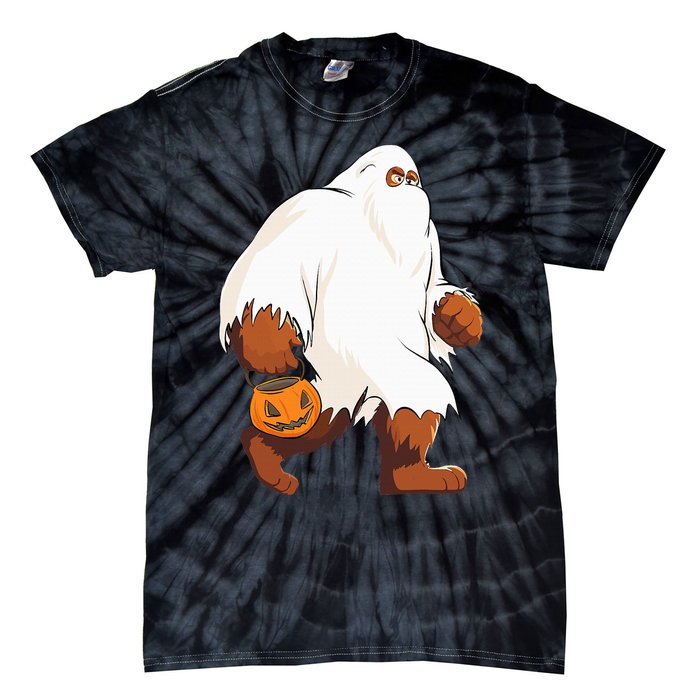 Funny Bigfoot Ghost Halloween Costume Tie-Dye T-Shirt