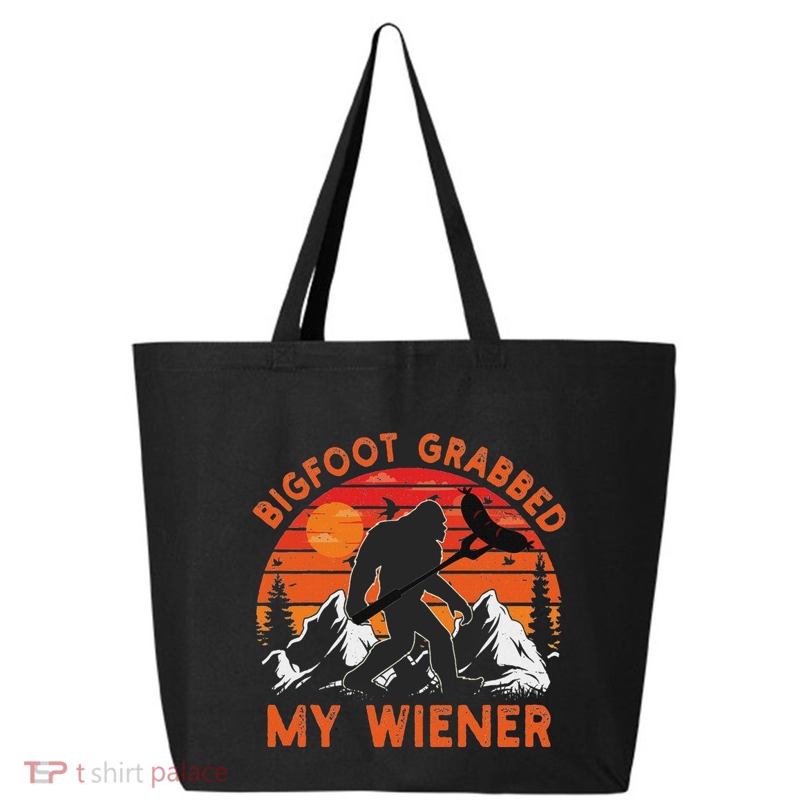 Funny Bigfoot Grabbed My Wiener Retro Bbq Humor 25L Jumbo Tote