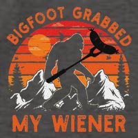 Funny Bigfoot Grabbed My Wiener Retro Bbq Humor Vector Backpack