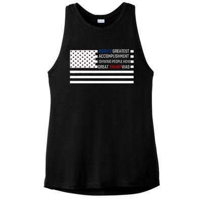 Funny BidenS Greatest Accomplishment Is Showing Trump 2024 Ladies PosiCharge Tri-Blend Wicking Tank