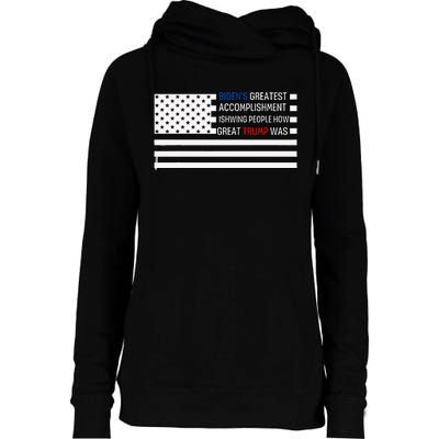 Funny BidenS Greatest Accomplishment Is Showing Trump 2024 Womens Funnel Neck Pullover Hood