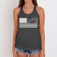 Funny BidenS Greatest Accomplishment Is Showing Trump 2024 Women's Knotted Racerback Tank