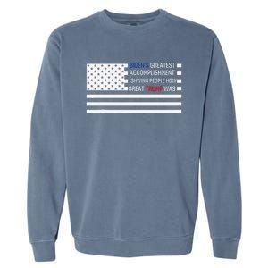 Funny BidenS Greatest Accomplishment Is Showing Trump 2024 Garment-Dyed Sweatshirt