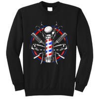 Funny Barber Gift For Men Barbershop Pole Tools Hairstylist Sweatshirt