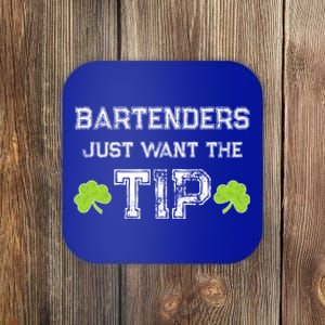 Funny Bartendings Gift Saint Patricks Day Shamrock Bar Pub Gift Coaster