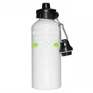 Funny Bartendings Gift Saint Patricks Day Shamrock Bar Pub Gift Aluminum Water Bottle