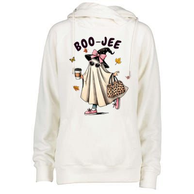 Funny Boojee Ghost Halloween Boo Jee Ghost Spooky Season Womens Funnel Neck Pullover Hood