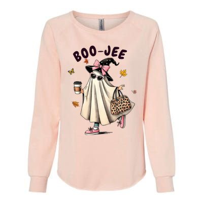 Funny Boojee Ghost Halloween Boo Jee Ghost Spooky Season Womens California Wash Sweatshirt