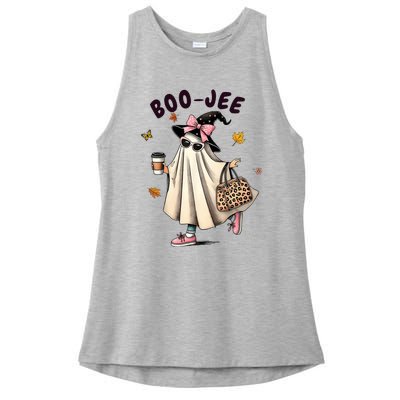 Funny Boojee Ghost Halloween Boo Jee Ghost Spooky Season Ladies PosiCharge Tri-Blend Wicking Tank