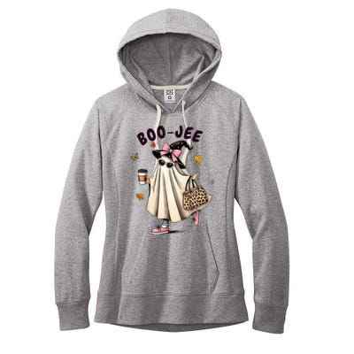 Funny Boojee Ghost Halloween Boo Jee Ghost Spooky Season Women's Fleece Hoodie