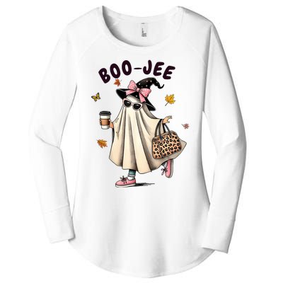 Funny Boojee Ghost Halloween Boo Jee Ghost Spooky Season Women's Perfect Tri Tunic Long Sleeve Shirt