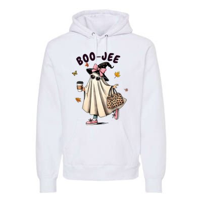 Funny Boojee Ghost Halloween Boo Jee Ghost Spooky Season Premium Hoodie