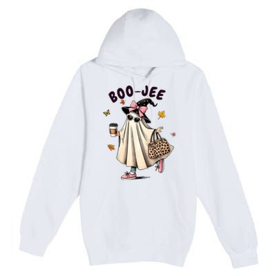 Funny Boojee Ghost Halloween Boo Jee Ghost Spooky Season Premium Pullover Hoodie