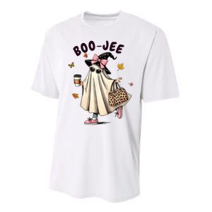 Funny Boojee Ghost Halloween Boo Jee Ghost Spooky Season Performance Sprint T-Shirt