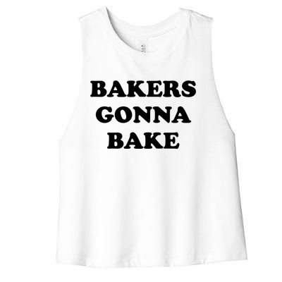 Funny Bakers Gonna Bake Trendy Baking Gift Women's Racerback Cropped Tank