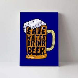 Funny Beer Glass Ing Save Water Beer Gift Canvas