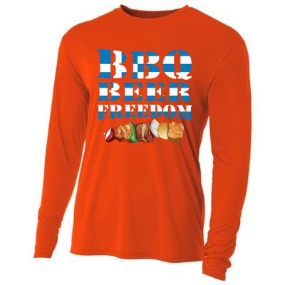 Funny Bbq Gift! For Fans Of Smoking Grilling And Barbecue Funny Gift Cooling Performance Long Sleeve Crew