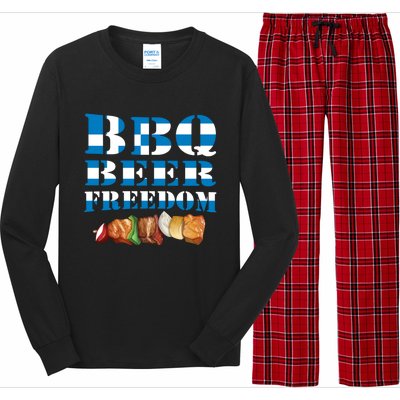 Funny Bbq Gift! For Fans Of Smoking Grilling And Barbecue Funny Gift Long Sleeve Pajama Set