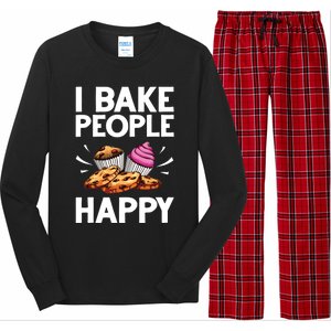 Funny Baker Gift For Men Women Food Cake Baking Pastry Chef Long Sleeve Pajama Set