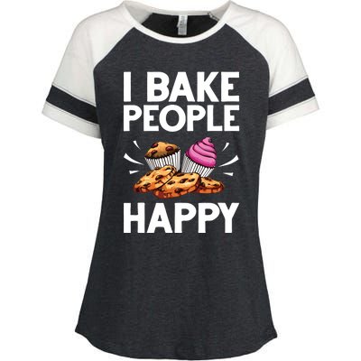 Funny Baker Gift For Men Women Food Cake Baking Pastry Chef Enza Ladies Jersey Colorblock Tee