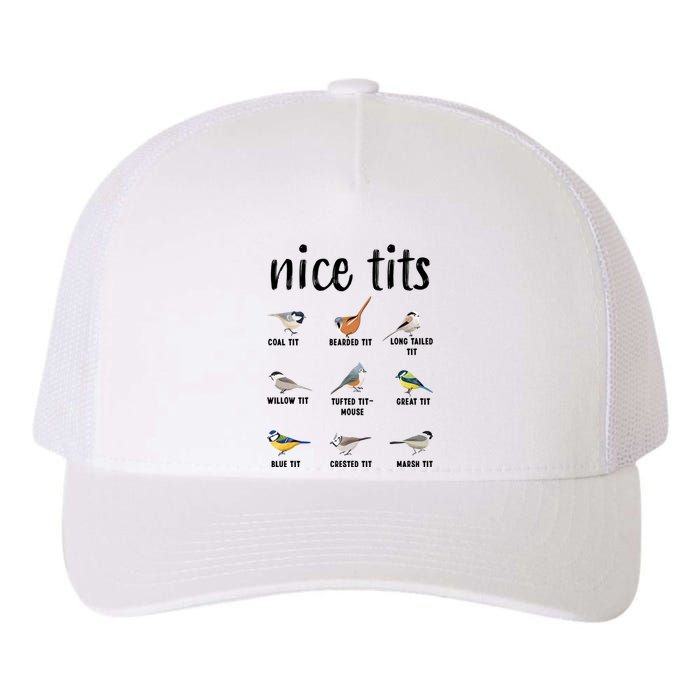 Funny Bird Gift Nice Tits Ornithology Yupoong Adult 5-Panel Trucker Hat