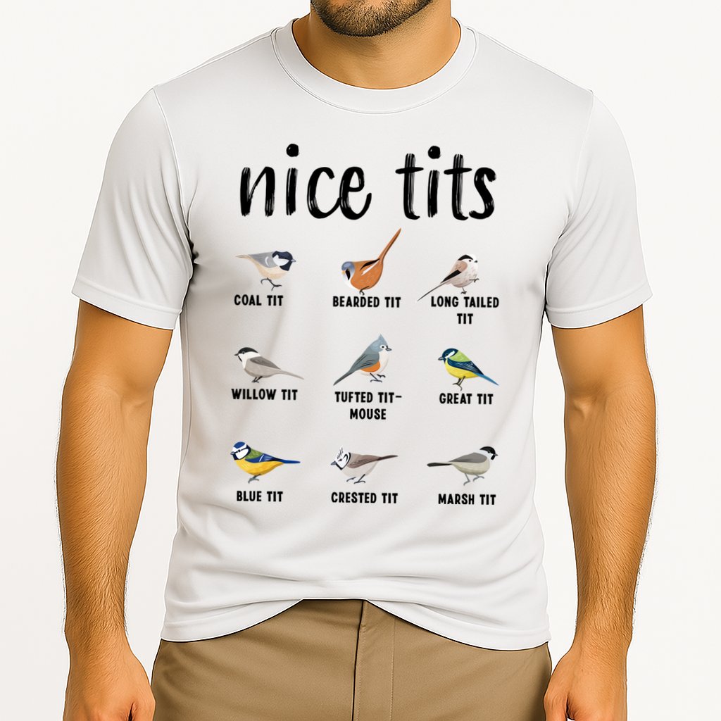 Funny Bird Gift Nice Tits Ornithology Cooling Performance Crew T-Shirt