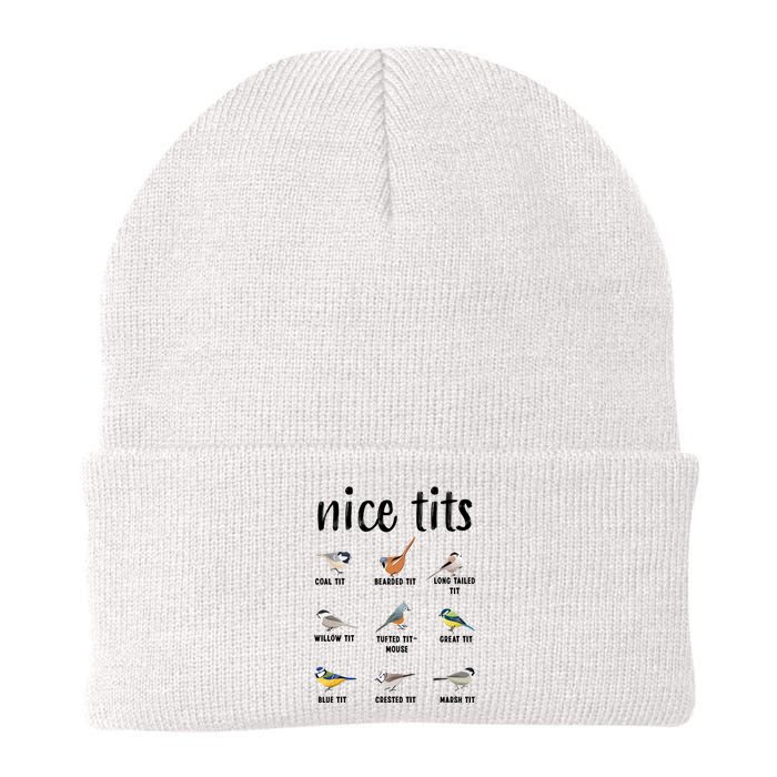 Funny Bird Gift Nice Tits Ornithology Knit Cap Winter Beanie