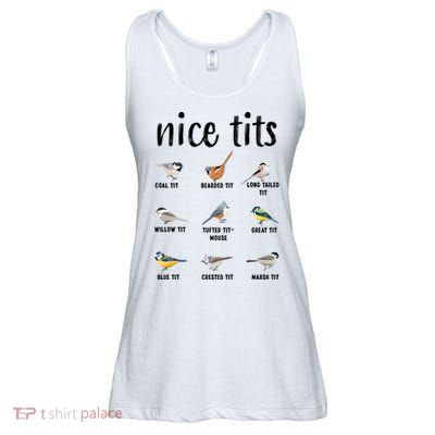 Funny Bird Gift Nice Tits Ornithology Ladies Essential Flowy Tank