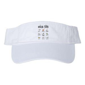 Funny Bird Gift Nice Tits Ornithology Valucap Bio-Washed Visor