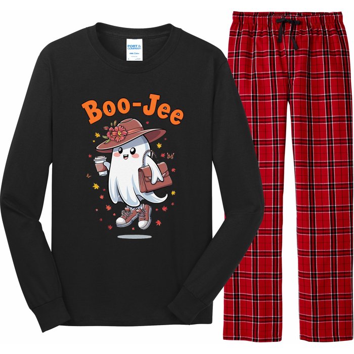 Funny Boojee Ghost Halloween Boo Jee Ghost Spooky Season Long Sleeve Pajama Set