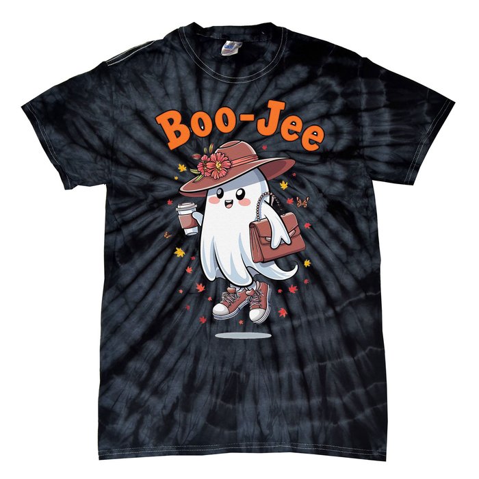 Funny Boojee Ghost Halloween Boo Jee Ghost Spooky Season Tie-Dye T-Shirt