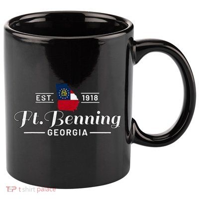 Fort Benning Georgia Ga Vintage Ft Benning Infantry Gift 11oz C Handle Ceramic Mug