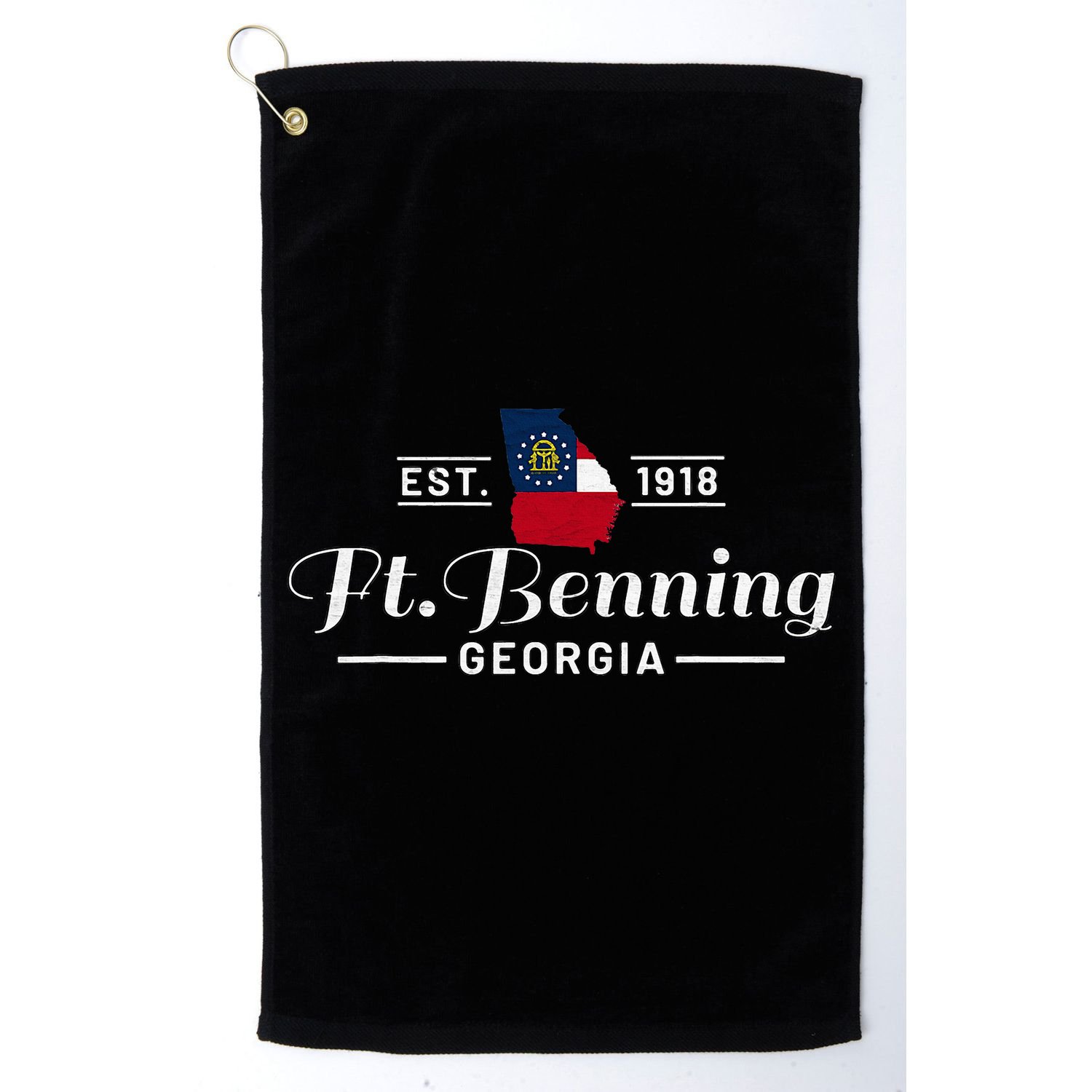 Fort Benning Georgia Ga Vintage Ft Benning Infantry Gift Golf Towel