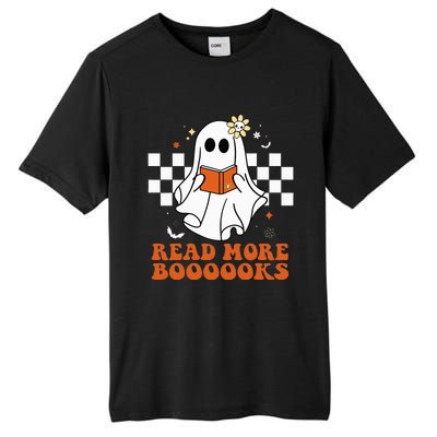 Funny Booooks Ghost Read More Books Cute Teacher Halloween Tall Fusion ChromaSoft Performance T-Shirt