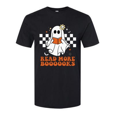 Funny Booooks Ghost Read More Books Cute Teacher Halloween Softstyle CVC T-Shirt