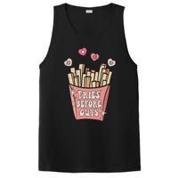 Fries Before Guys Foodie Lover Valentine Cartoon Graphic PosiCharge Competitor Tank