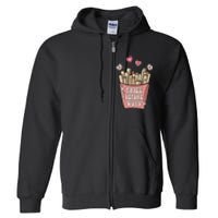 Fries Before Guys Foodie Lover Valentine Cartoon Graphic Full Zip Hoodie