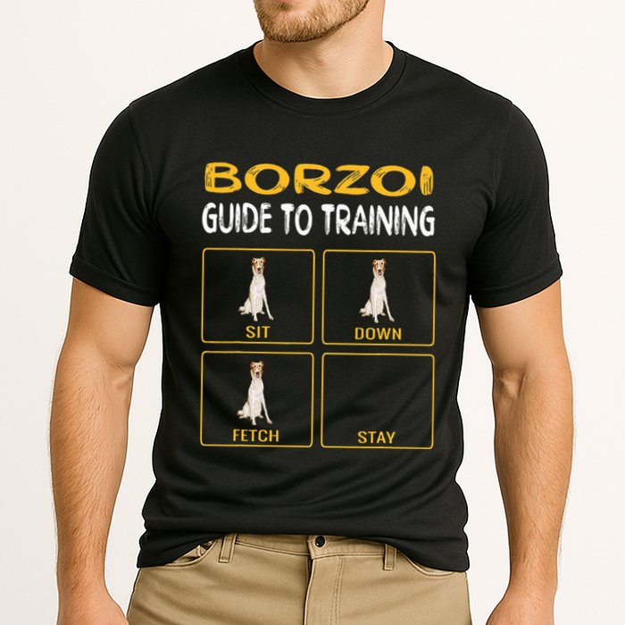 Funny Borzoi Guide To Training Dog Obedience Cooling Performance Crew T-Shirt