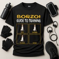 Funny Borzoi Guide To Training Dog Obedience Cooling Performance Crew T-Shirt