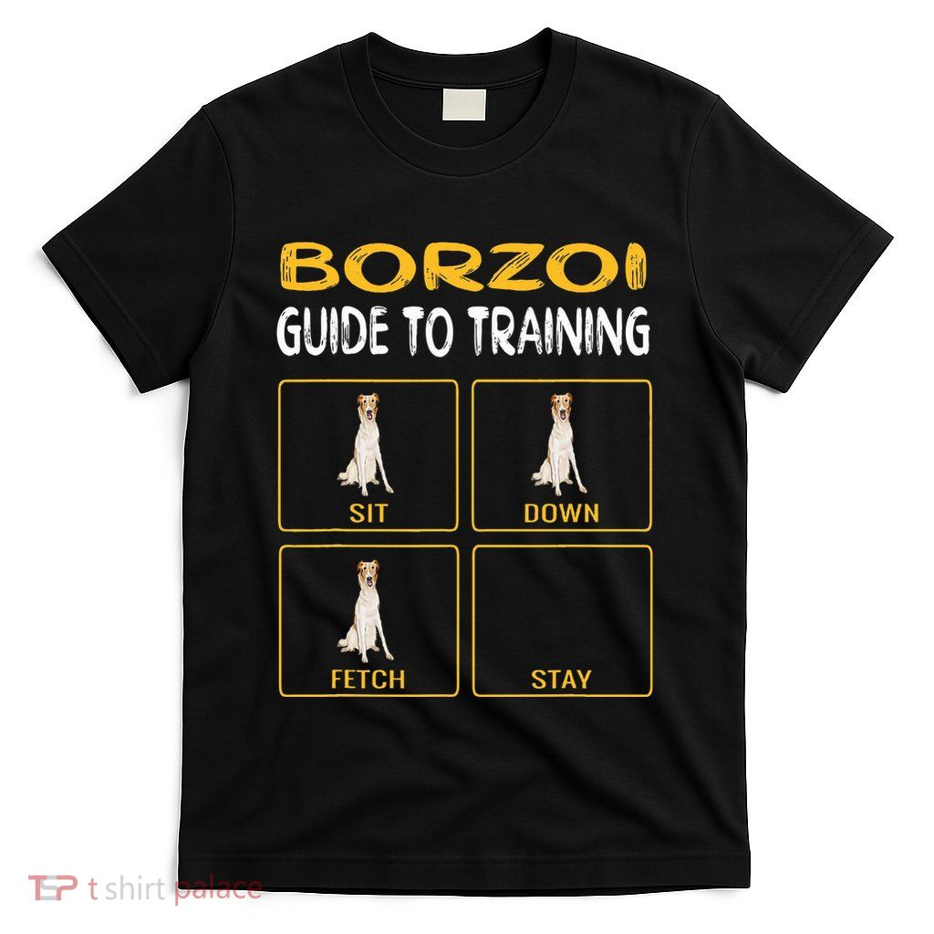 Funny Borzoi Guide To Training Dog Obedience T-Shirt