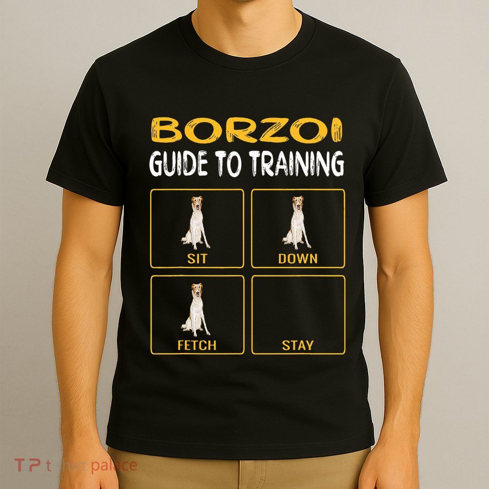 Funny Borzoi Guide To Training Dog Obedience T-Shirt
