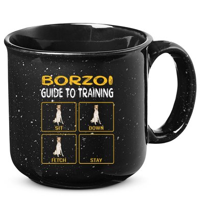 Funny Borzoi Guide To Training Dog Obedience 15oz Campfire Ceramic Mug