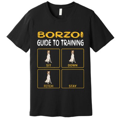 Funny Borzoi Guide To Training Dog Obedience Premium T-Shirt