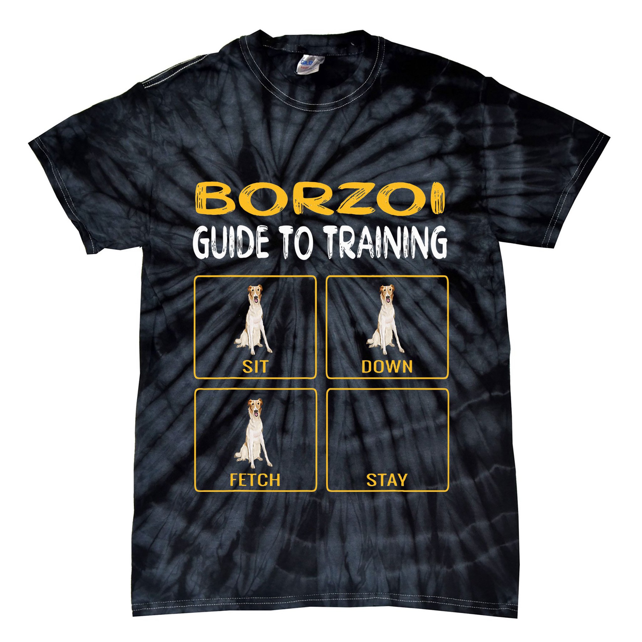 Funny Borzoi Guide To Training Dog Obedience Tie-Dye T-Shirt