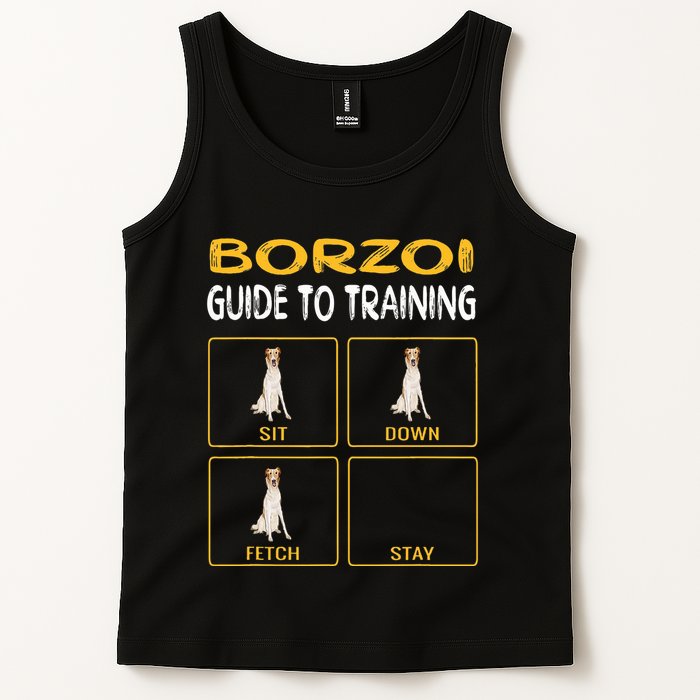 Funny Borzoi Guide To Training Dog Obedience Tank Top