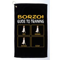 Funny Borzoi Guide To Training Dog Obedience Golf Towel