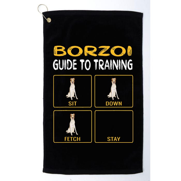 Funny Borzoi Guide To Training Dog Obedience Golf Towel