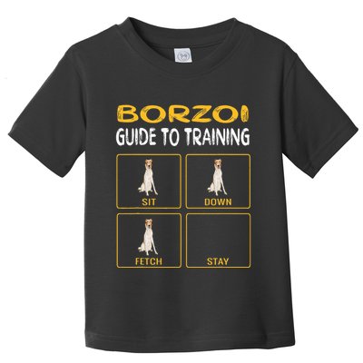 Funny Borzoi Guide To Training Dog Obedience Toddler T-Shirt
