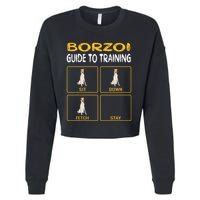 Funny Borzoi Guide To Training Dog Obedience Cropped Pullover Crew
