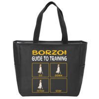 Funny Borzoi Guide To Training Dog Obedience Zip Tote Bag